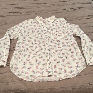 Floral Button-Up Blouse